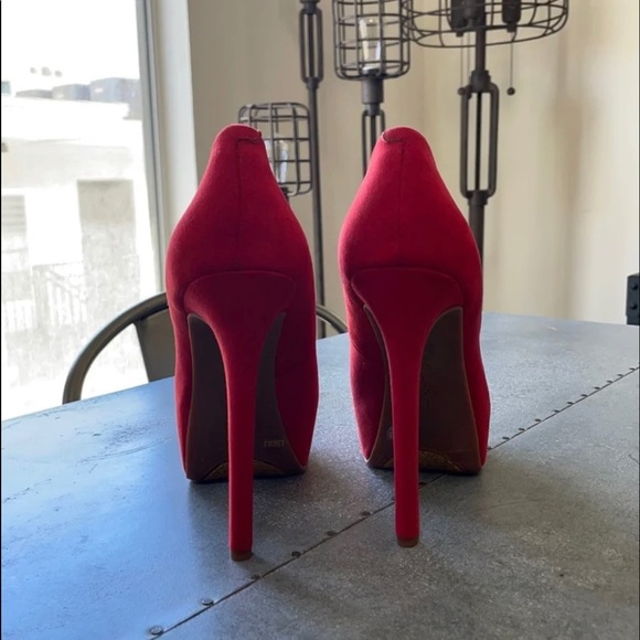 OBO - Red Jessica Simpson platform heels - Picture 6 of 8
